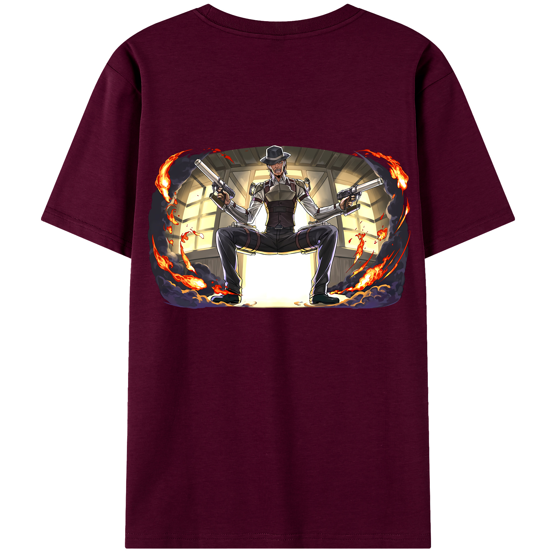 （画像用） 進撃の巨人 ケニー·アッカーマン Attack on Titan Kenny Ackerman レディース半袖Tシャツ(バックプリント)